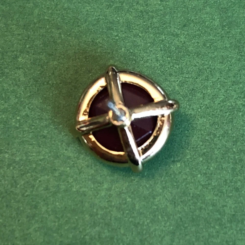 kate spade Bright Ideas Gold Tone & Iridescent Berry Round CZ Stud Earrings NIB